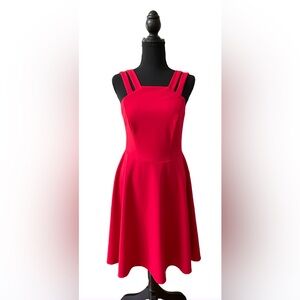 Roz and Ali: Red Double Strap Dress
